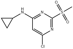 6-氯-N-環(huán)丙基-2-(甲磺?；?-4-嘧啶胺 結(jié)構(gòu)式