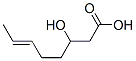 3-hydroxy-6-octenoic acid Struktur