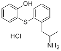 2-((2-(2-Aminopropyl)phenyl)thio)phenol hydrochloride Struktur