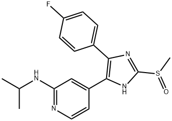 4-(4-(4-Fluorophenyl)-2-(Methylsulfinyl)-1H-iMidazol-5-yl)-N-isopropylpyridin-2-aMine Struktur