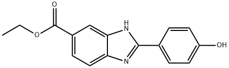 5(6)-CARBETHOXY-2-(4'-HYDROXYPHENYL)-BENZIMIDAZOLE Struktur