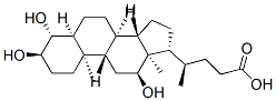 (4R)-4-[(3R,4R,5S,8R,9S,10R,12S,13R,14S,17R)-3,4,12-trihydroxy-10,13-dimethyl-2,3,4,5,6,7,8,9,11,12,14,15,16,17-tetradecahydro-1H-cyclopenta[a]phenanthren-17-yl]pentanoic acid Struktur