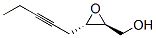 Oxiranemethanol,  3-(2-pentynyl)-,  (2S-trans)-  (9CI) Struktur
