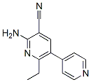 2-amino-3-cyano-6-ethyl-5-(4-pyridyl)pyridine Struktur