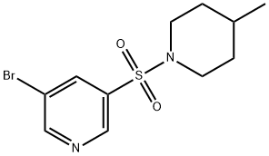 3-broMo-5-(4-Methylpiperidin-1-ylsulfonyl)pyridine Struktur