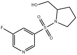 (1-(5-fluoropyridin-3-ylsulfonyl)pyrrolidin-2-yl)Methanol Struktur