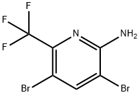 2-Amino-3,5-dibromo-6-trifluoropyridine Struktur