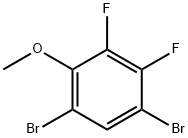 1,5-Dibromo-2,3,-difluoro-4-methoxybenzene Struktur