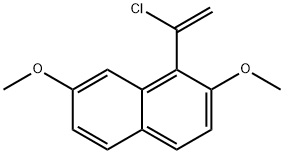 1-(1-chlorovinyl)-2,7-dimethoxynaphthalene Struktur