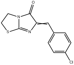 Imidazo(2,1-b)thiazol-5(6H)-one, 2,3-dihydro-6-((4-chlorophenyl)methyl ene)- Struktur