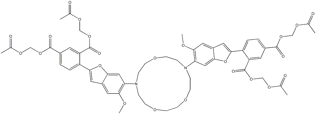 4,4′-[1,4,10-トリオキサ-7,13-ジアザシクロペンタデカン-7,13-ジイルビス(5-メトキシ-6,2-ベンゾフランジイル)]ビス[1,3-ベンゼンジカルボン酸]テトラキス[(アセチルオキシ)メチル] price.