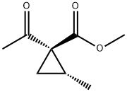 Cyclopropanecarboxylic acid, 1-acetyl-2-methyl-, methyl ester, trans- (9CI) Struktur