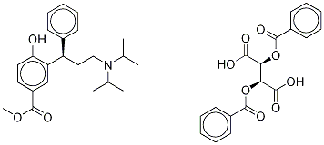 3-[(1R)-3-BisisopropylaMino-1-phenylpropyl-4-hydroxy Benzoic Acid Methyl Ester Dibenzoyl-D-tartaric Acid Salt Struktur