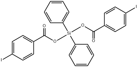 Benzoic acid, 4-iodo-, diphenylsilylene ester Struktur