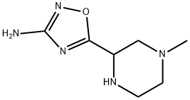 1,2,4-Oxadiazol-3-amine,5-(4-methyl-2-piperazinyl)-(9CI) Struktur