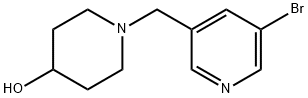 1-((5-bromopyridin-3-yl)methyl)piperidin-4-ol Struktur