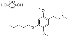 Benzeneethanamine, 2,5-dimethoxy-N-methyl-4-(pentylthio)-, (Z)-2-buten edioate (1:1) Struktur