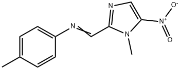 1-(1-methyl-5-nitro-imidazol-2-yl)-N-(4-methylphenyl)methanimine Struktur