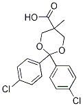 2,2-bis(4-chlorophenyl)-5-Methyl-1,3-dioxane-5-carboxylic acid Struktur