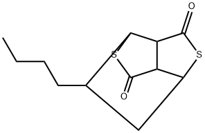 1,4-Ethano-1H,3H-thieno(3,4-c)thiophene-3,6(4H)-dione, dihydro-7-butyl - Struktur