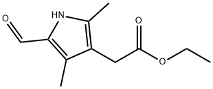 5-Formyl-2,4-dimethyl-1H-pyrrole-3-acetic acid ethyl ester Struktur