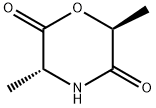 2,5-Morpholinedione,3,6-dimethyl-,(3R-trans)-(9CI) Struktur