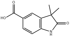 3,3-Dimethyl-2-oxo-1H-indole-5-carboxylic acid Struktur