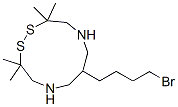 7-(4'-bromobutyl)-3,3,11,11-tetramethyl-1,2-dithia-5,9-diazacycloundecane Struktur