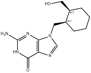 9-((2-(hydroxymethyl)cyclohexyl)methyl)guanine Struktur