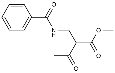 N-Benzoyl-2-acetyl-β-alanine methyl ester Struktur