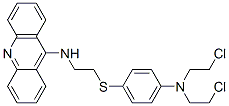 N-[2-[4-[bis(2-chloroethyl)amino]phenyl]sulfanylethyl]acridin-9-amine Struktur