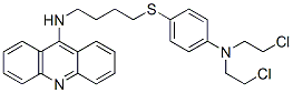 N-[4-[4-[bis(2-chloroethyl)amino]phenyl]sulfanylbutyl]acridin-9-amine Struktur