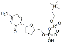 2',3'-dideoxycytidine diphosphocholine Struktur