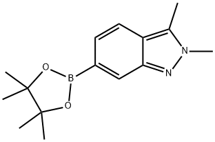 2,3-Dimethyl-2H-indazole-6-boronic acid pinacol ester Struktur