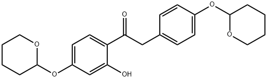 1,2-(2'-Hydroxyl-4',4''-bis-alpha-pyranol)diphenylethanone Struktur