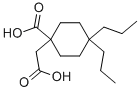 1-CARBOXYMETHYL-4,4-DIPROPYL-CYCLOHEXANECARBOXYLIC ACID Struktur