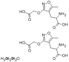 (R,S)-2-AMINO-3-[3-(CARBOXYMETHOXY)-5-METHYL-ISOXAZOL-4-YL]-PROPIONIC ACID, SESQUIHYDRATE Struktur