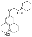 1H,5H-Benzo(ij)quinolizine, 2,3,6,7-tetrahydro-9-(2-(1-piperidinyl)eth oxy)-, dihydrochloride Struktur