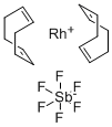 Bis(1,5-cyclooctadiene)rhodium(I)  hexafluoroantimonate Struktur