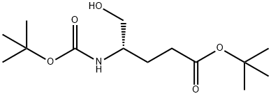 T-BUTYL 4-BOC-(S)-AMINO-5-HYDROXYPENTANOATE Struktur