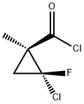 Cyclopropanecarbonyl chloride, 2-chloro-2-fluoro-1-methyl-, cis- (9CI) Struktur