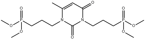 1,3-bis(3-dimethoxyphosphorylpropyl)-6-methyl-pyrimidine-2,4-dione Struktur