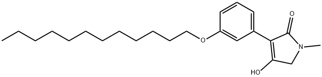 2H-Pyrrol-2-one, 1,5-dihydro-3-(3-(dodecyloxy)phenyl)-4-hydroxy-1-meth yl- Struktur