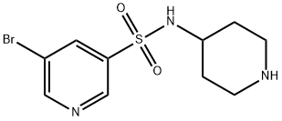 5-broMo-N-(piperidin-4-yl)pyridine-3-sulfonaMide Struktur