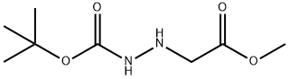 Hydrazinecarboxylic acid, 2-(2-methoxy-2-oxoethyl)-, 1,1-dimethylethyl ester Struktur