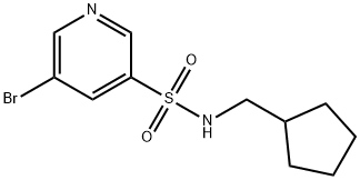 5-broMo-N-(cyclopentylMethyl)pyridine-3-sulfonaMide Struktur