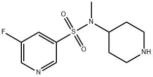 5-fluoro-N-Methyl-N-(piperidin-4-yl)pyridine-3-sulfonaMide Struktur