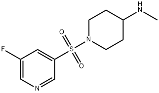 1-(5-fluoropyridin-3-ylsulfonyl)-N-Methylpiperidin-4-aMine Struktur