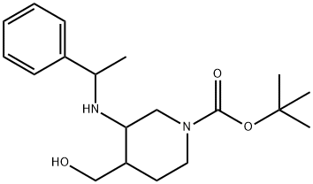 1-Boc-3-(1-phenylethylaMino)-4-piperidineMethanol Struktur