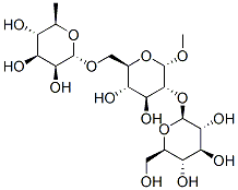 methyl 2-O-(beta-glucopyranosyl)-6-O-(alpha-rhamnopyranosyl)-alpha-glucopyranoside Struktur